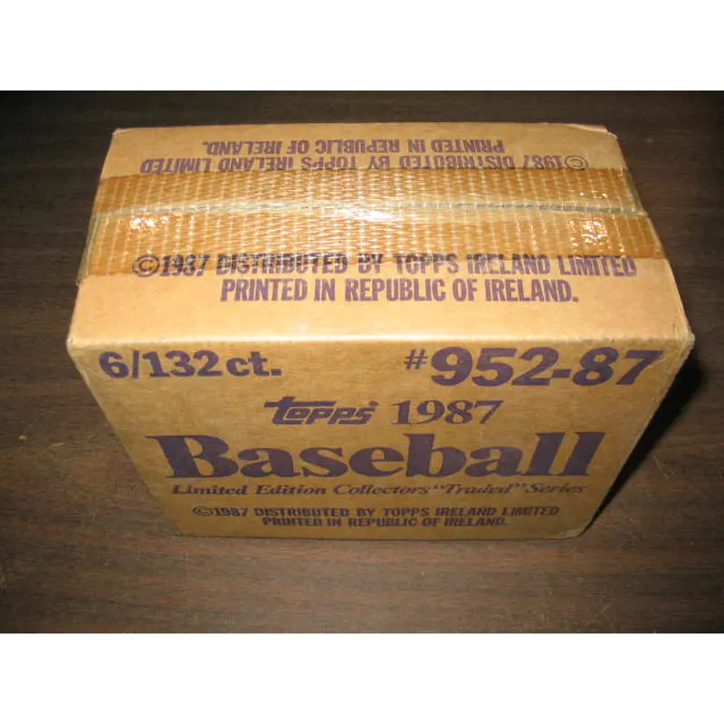1987 Topps Baseball Traded Tiffany Factory Set Case (6 Sets)