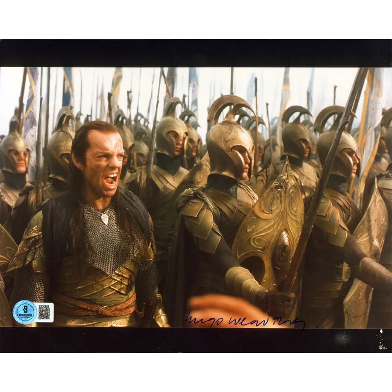 Hugo Weaving The Lord of the Rings Authentic Signed 8x10 Photo BAS #BS20868