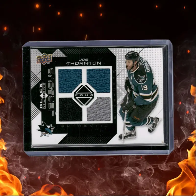2008-09 Upper Deck Black Diamond Joe Thornton Four Jerseys #BDJ-JT