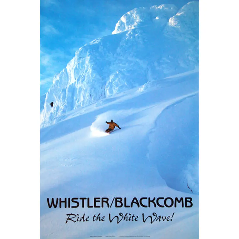 Whistler-Blackcomb "Ride the White Wave" Snowboarding Action Poster - Whistler 2001