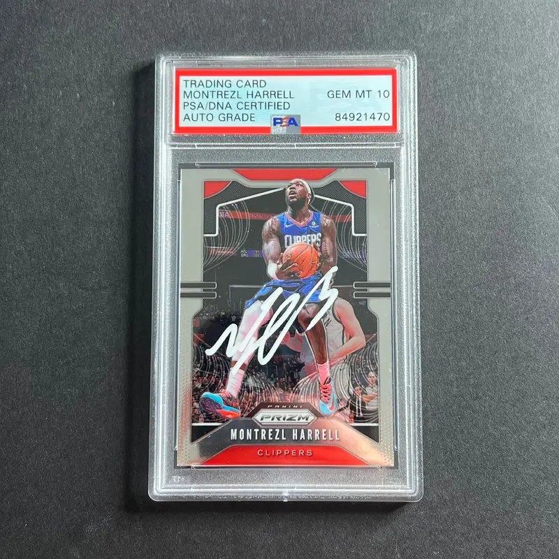 2019-20 Panini Prizm #124 Montrezl Harrell Signed Card AUTO 10 PSA Slabbed Clippers