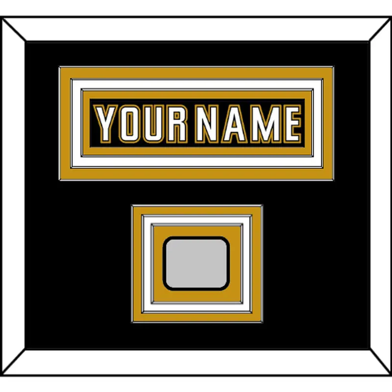 Anaheim Nameplate & Stanley Cup Champions Patch - Home Black (2006-2014) - Triple Mat 2
