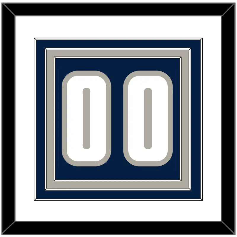 Georgetown Basketball Number - Road Blue (1994-1996) - Triple Mat 1