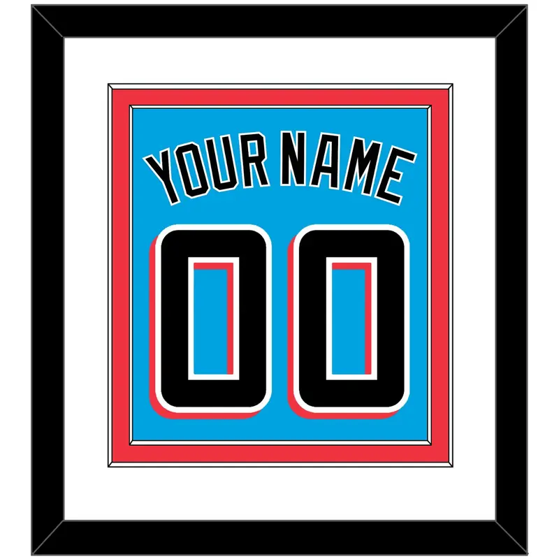Miami Name & Number - Alternate Blue - Double Mat 3