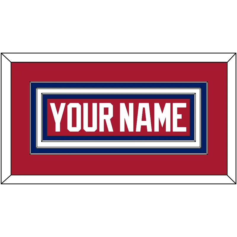 Montreal Nameplate - Road Red (1984-1997) - Triple Mat 1