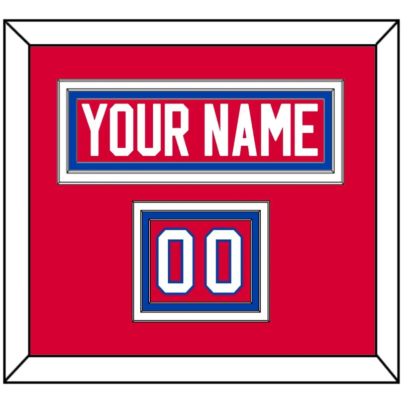 Washington Nameplate & Number (Shoulder) - Road Red (1979-1987) - Triple Mat 2