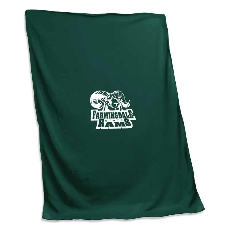 Farmingdale State College Hunter Custom Screenprinted Sweatshirt Blanket