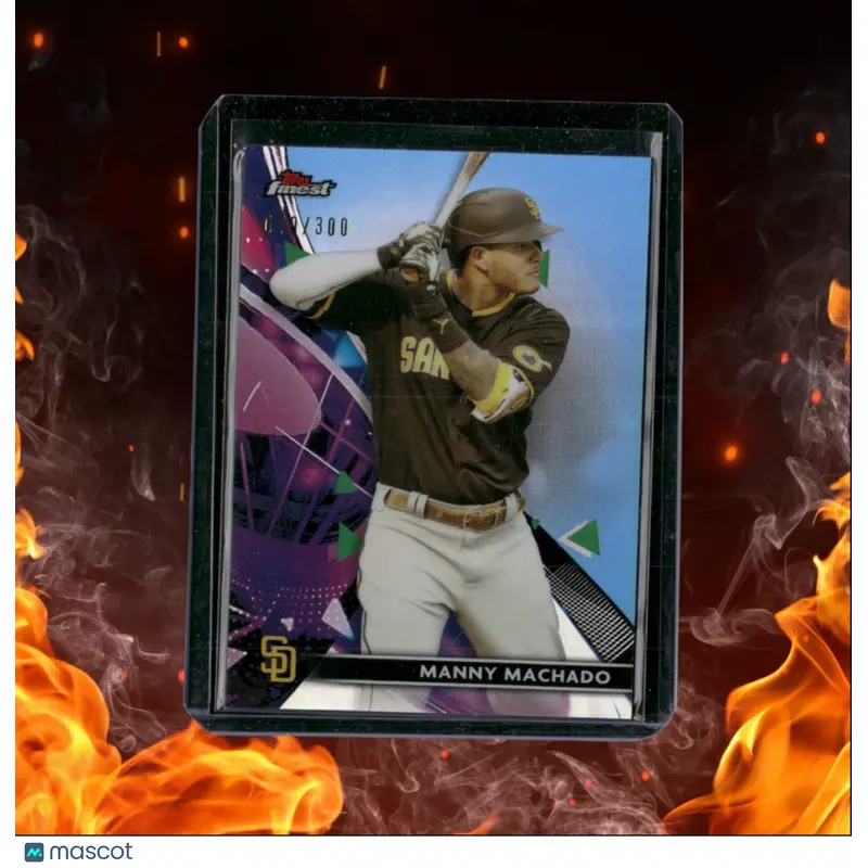 2021 Topps Finest Manny Machado Sky Blue Refractor 078/300 #31