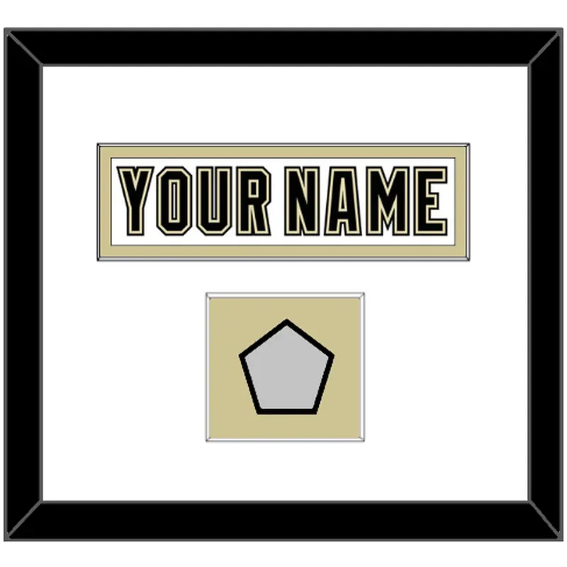 Pittsburgh Nameplate & Stanley Cup Finals Patch - Road White (2007-2016) - Single Mat 1