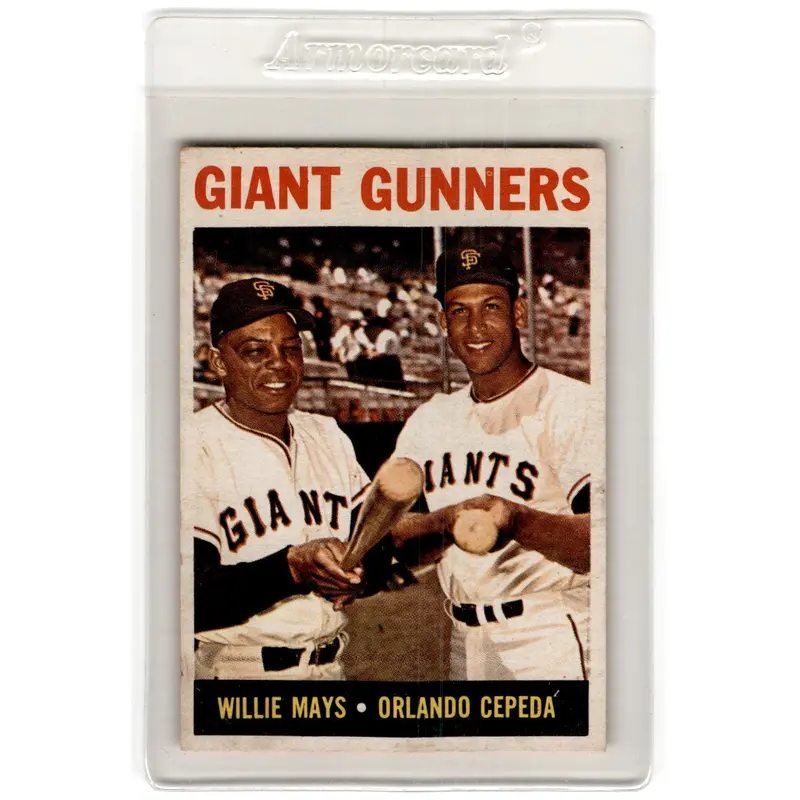 1964 Topps Giant Gunners (Willie Mays/Orlando Cepeda) #306 EX+