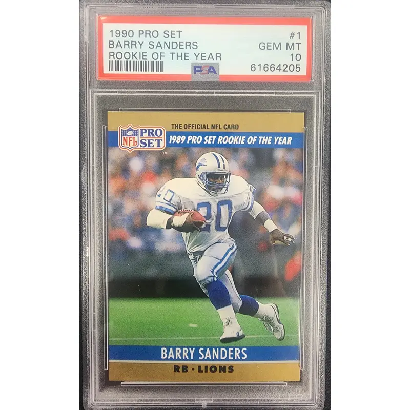 Barry Sanders 1990 Pro Set #1 ROY PSA 10 Gem Mint 4205