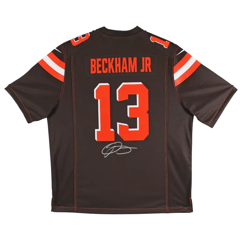 Browns Odell Beckham Authentic Signed Brown Nike On Field Game Jersey BAS Wit