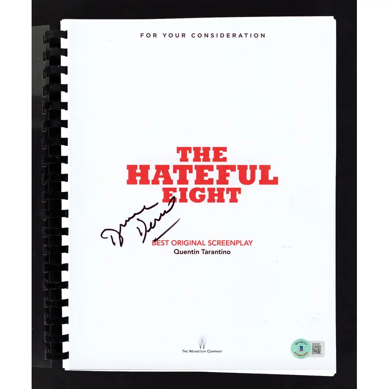 Bruce Dern The Hateful Eight Authentic Signed Movie Script BAS #BK02237