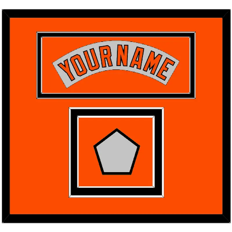 Baltimore Nameplate & World Series Jersey Patch - Road Gray (1978-1988) - Double Mat 3