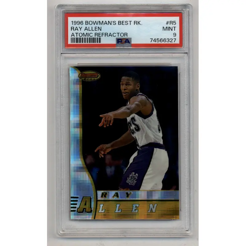 Ray Allen 1996-97 Bowman's Best Rookie #R5 Atomic Refractor PSA 9 Mint