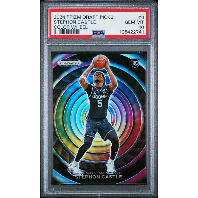Stephon Castle 2024 Panini Prizm Draft Picks Color Wheel PSA 10 Gem Mint