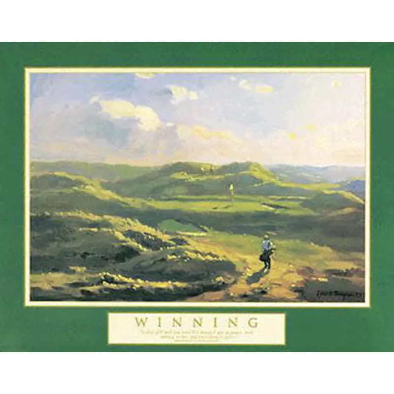 Golf "Winning" (Irish Links) Motivational Poster - Front Line
