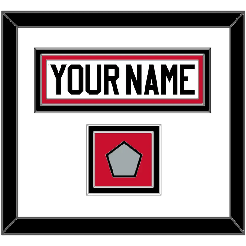 Chicago Nameplate & Stanley Cup Finals Patch - Road White (2007-2017) - Double Mat 1