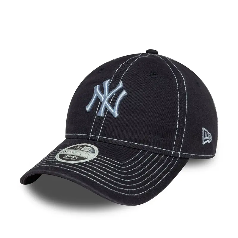New York Yankees Womens MLB Contrast Stitch Navy 9TWENTY Adjustable Cap