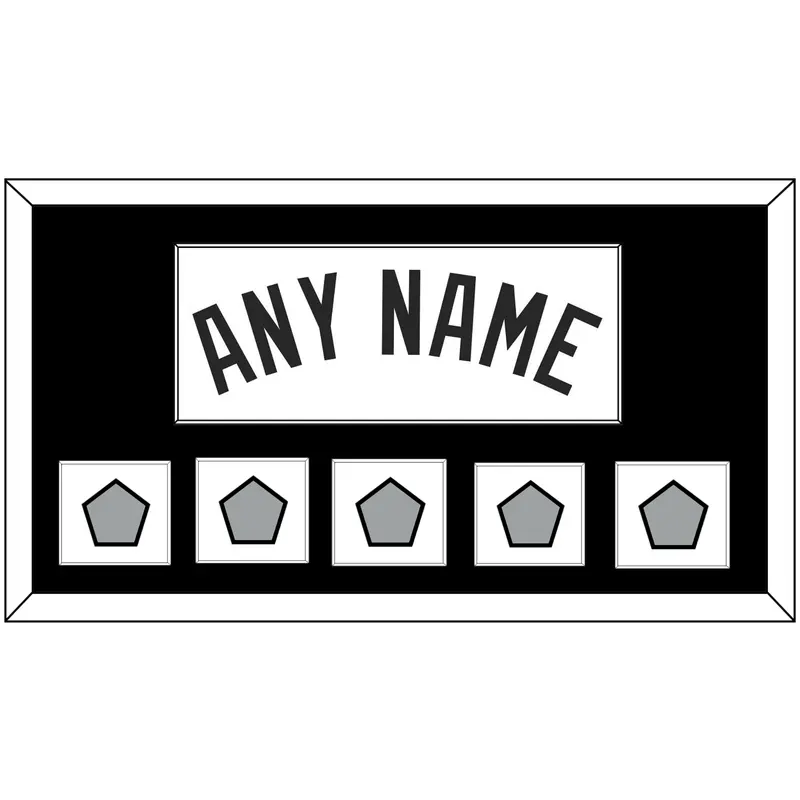San Antonio Name With 5 Champions Trophy Patches - Home White (1989-2002) - Single Mat 1