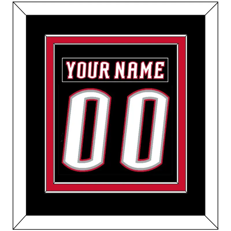Buffalo Nameplate & Number (Back) Combined - Road Black (1996-2006) - Double Mat 2