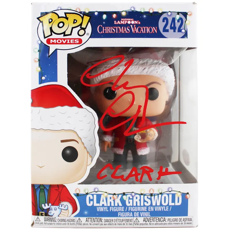 Chevy Chase Christmas Vacation Clark Signed 
Funko Pop Vinyl Figure BAS #WD24651