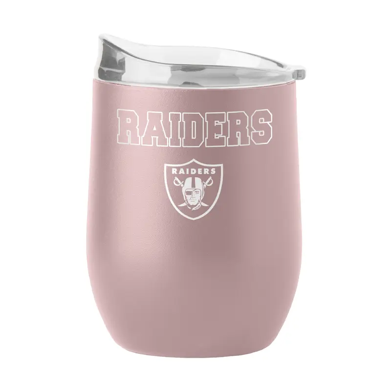 Las Vegas Raiders 16oz Stencil Powder Coat Curved Beverage