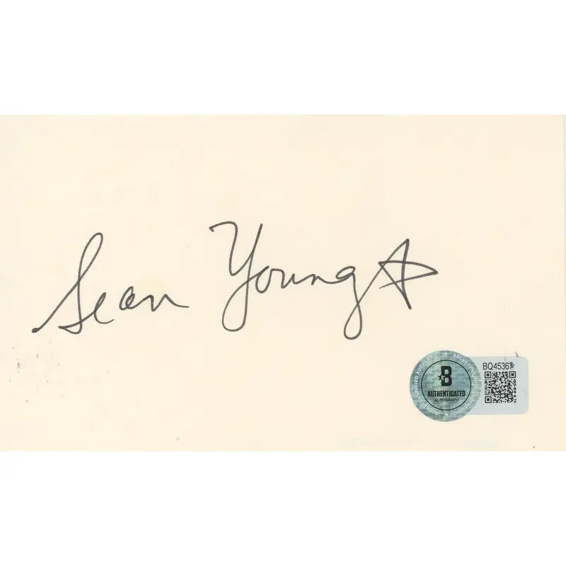 Sean Young Blade Runner Authentic Signed 3x5 Index Card BAS #BQ45367