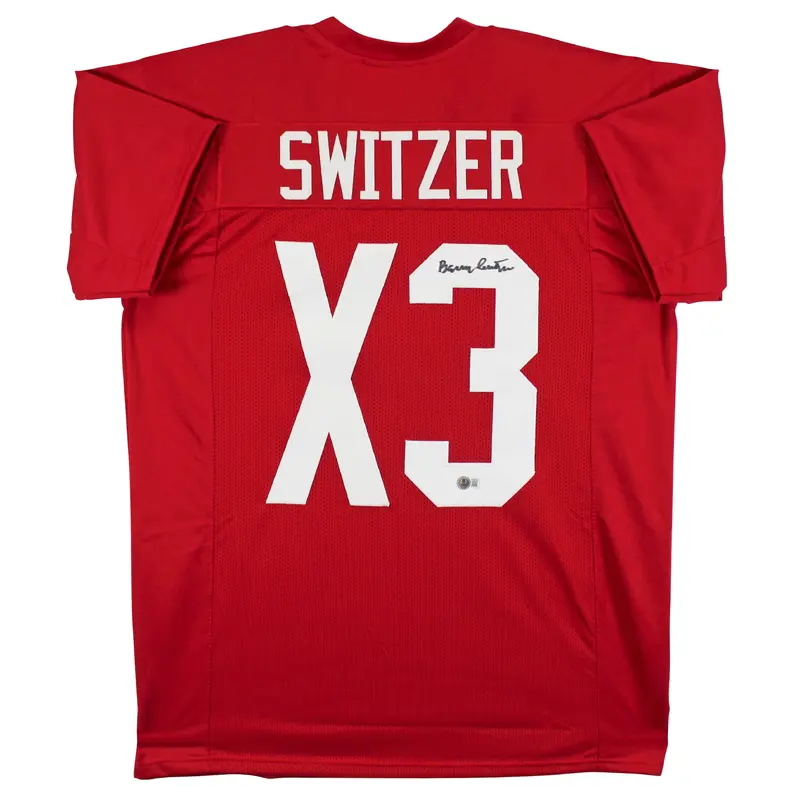 Oklahoma Barry Switzer Authentic Signed Maroon Pro Style Jersey BAS Witnessed