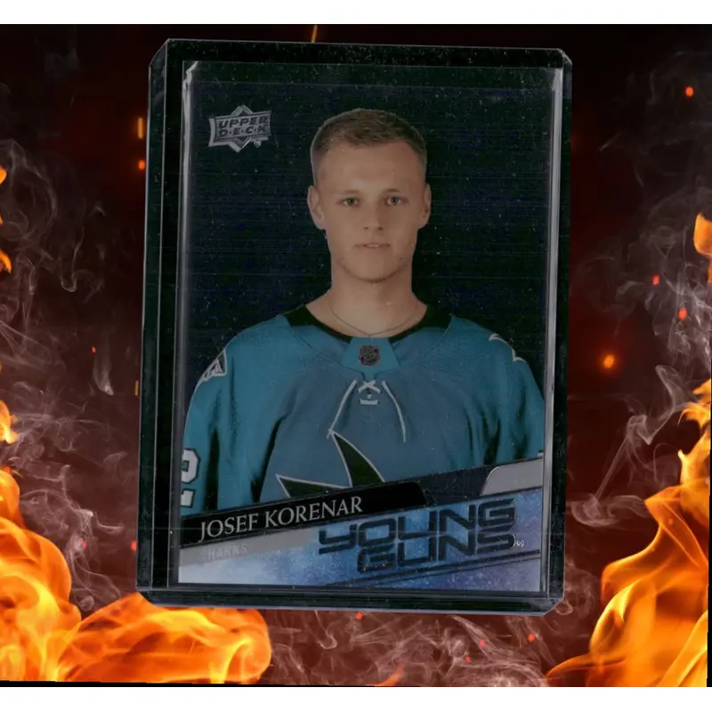 2020-21 Upper Deck Josef Korenar Clear Cut Young Guns SSP Case Hit (A) Rookie