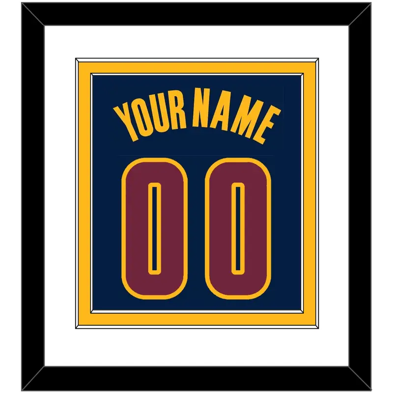 Cleveland Name & Number - Alternate Blue (2014-2017) - Double Mat 1