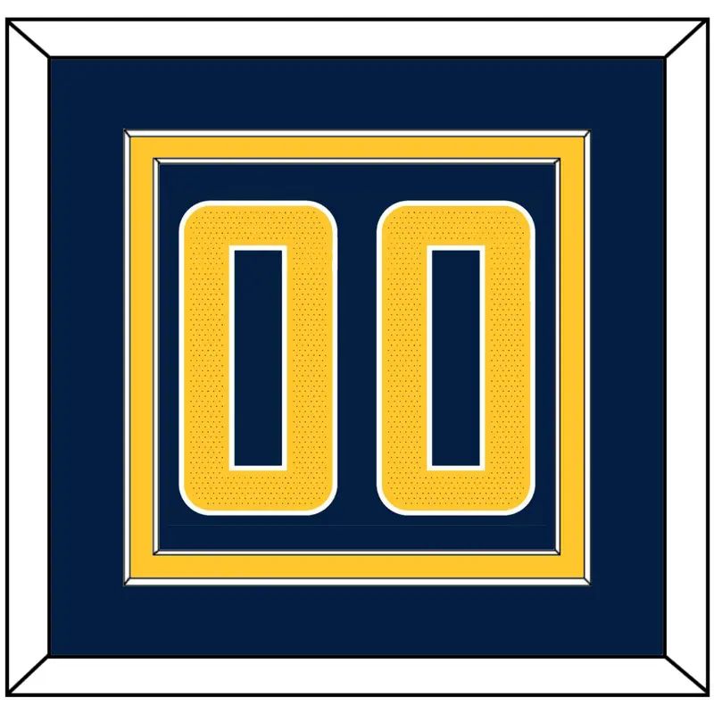 Indiana Number - Navy Blue Icon - Double Mat 2