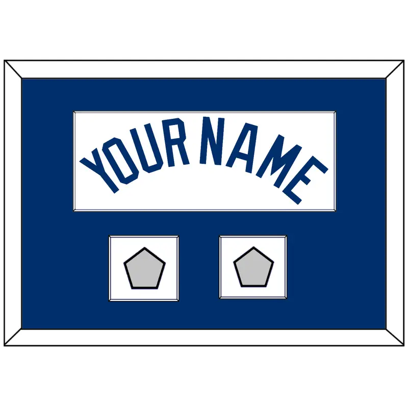 Los Angeles Name & 2 World Series Champions Patches - Home White - Single Mat 1