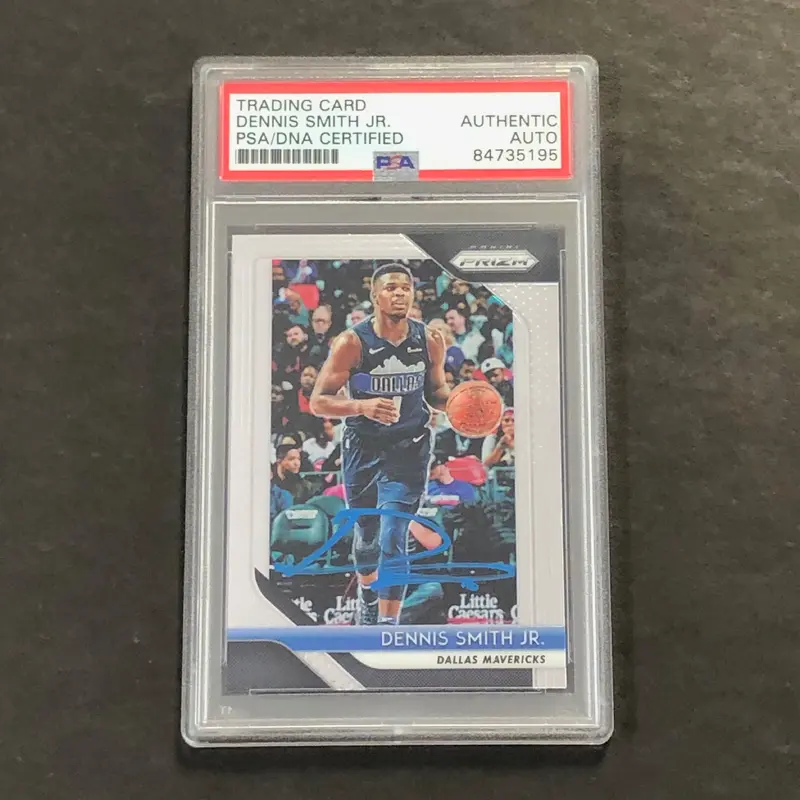2018-19 Panini Prizm #260 Dennis Smith Jr. Signed Card AUTO PSA Slabbed Mavericks