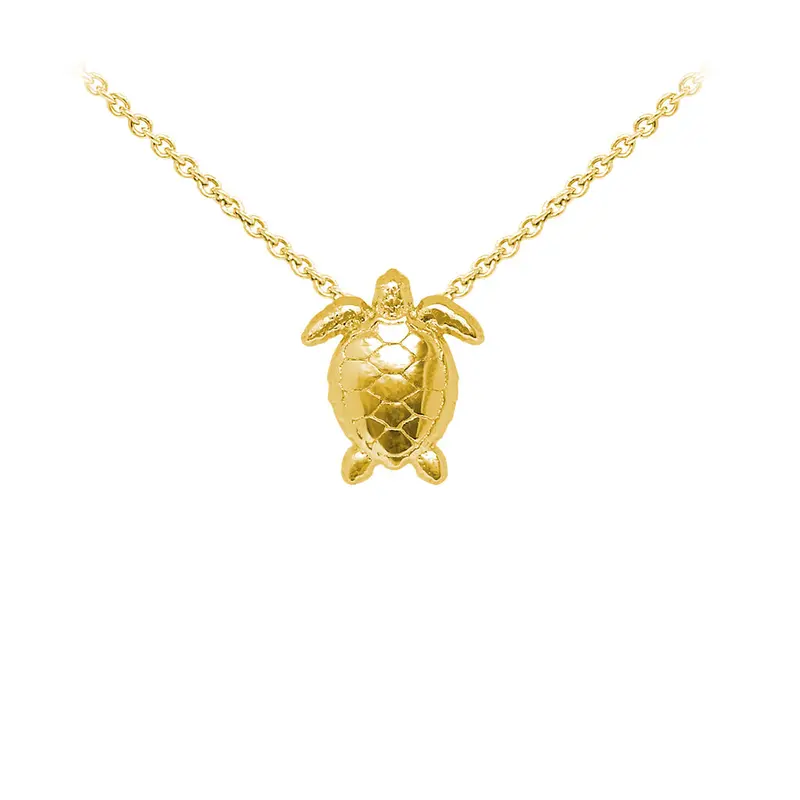 Sea Turtle Sterling Silver Dainty Necklace