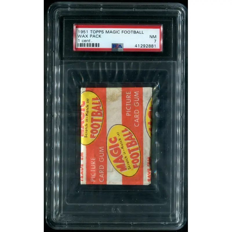 1951 Topps Magic Football Unopened 1 Cent Wax Pack PSA 7