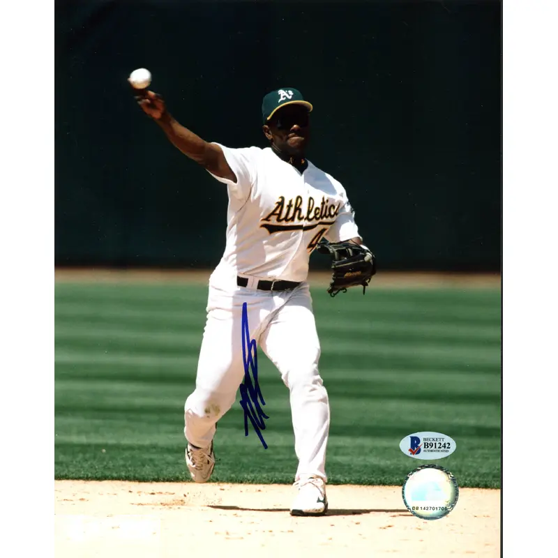 Athletics Miguel Tejada Authentic Signed 8X10 Photo Autographed BAS #B91242