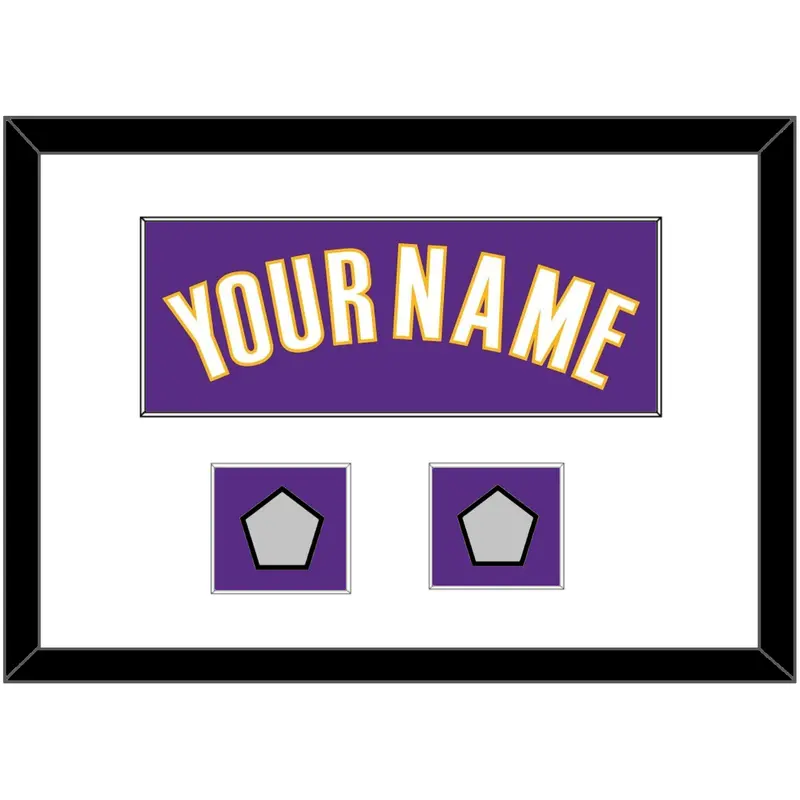 Los Angeles Name & 2 Champions Patches - Road Purple (1999-2004) - Single Mat 1