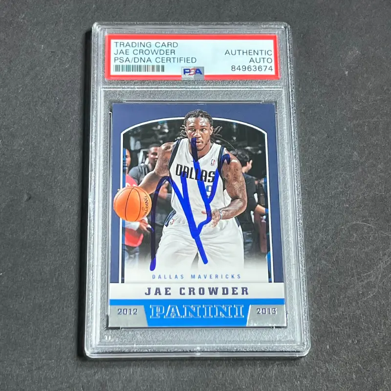 2012-13 PANINI BASKETBALL #234 Jae Crowder Signed Card AUTO PSA Slabbed Mavericks
