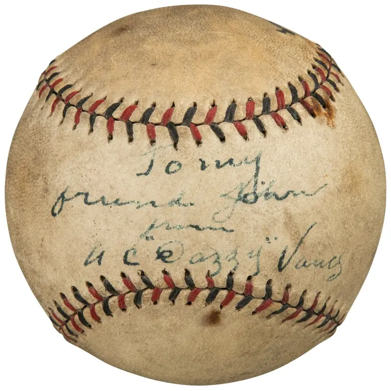 Dazzy Vance 1920's Single Signed Autographed Baseball PSA DNA COA