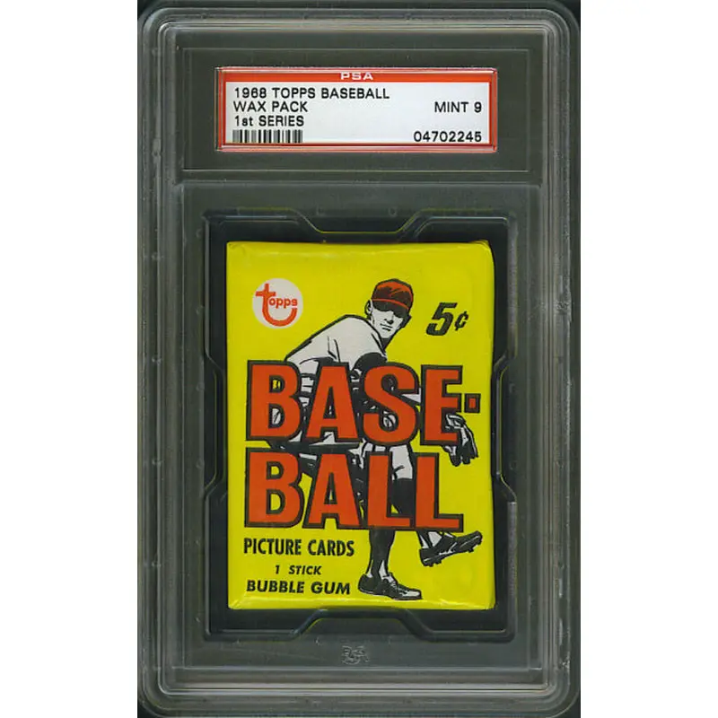1968 Topps Baseball Unopened Series 1 Wax Pack PSA 9