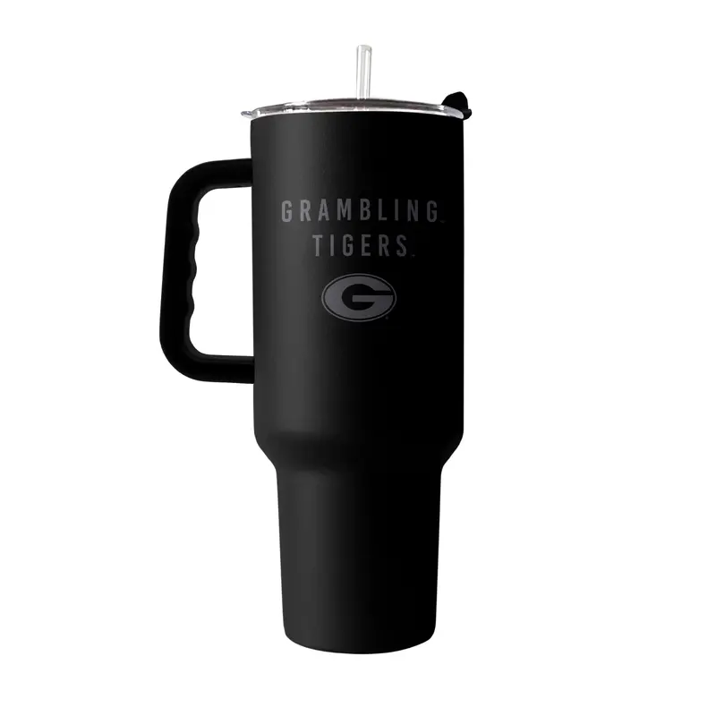 Grambling 40oz Black Tonal Powder Coat Tumbler
