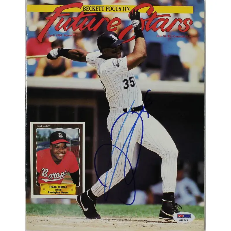 White Sox Frank Thomas Authentic Signed 1992 Beckett Magazine PSA/DNA #Q12345