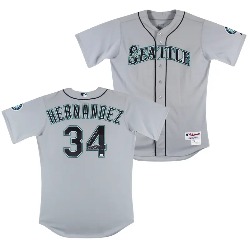 Mariners Felix Hernandez "Game Used 2015" Signed Game Worn Majestic Jersey JSA