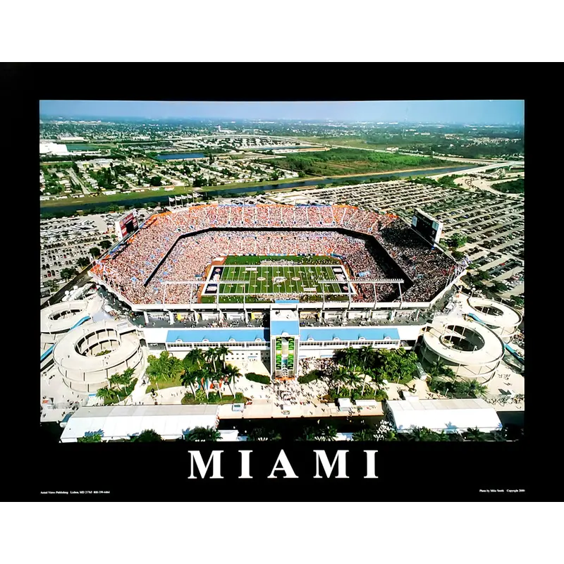 Miami Dolphins Sun Life Stadium Gameday Aerial View Poster