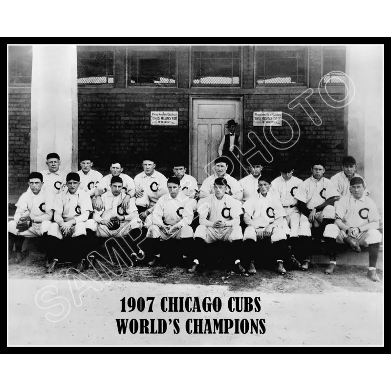 1907 Chicago Cubs 8X10 Photo - Tinker Evers Chance - 1168