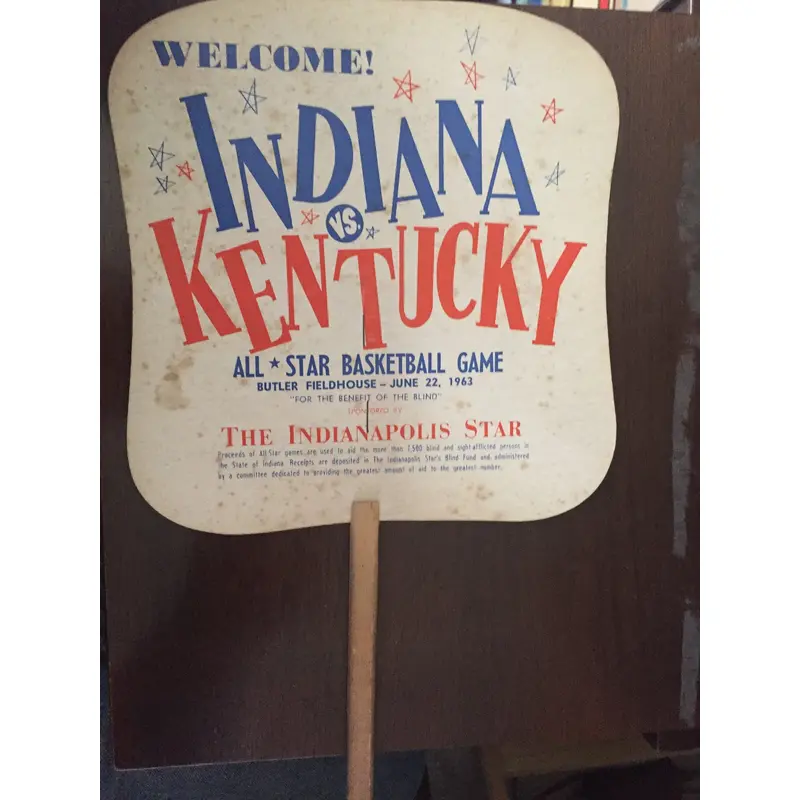 1963 Indiana vs Kentucky High School Basketball All Star Game Fan