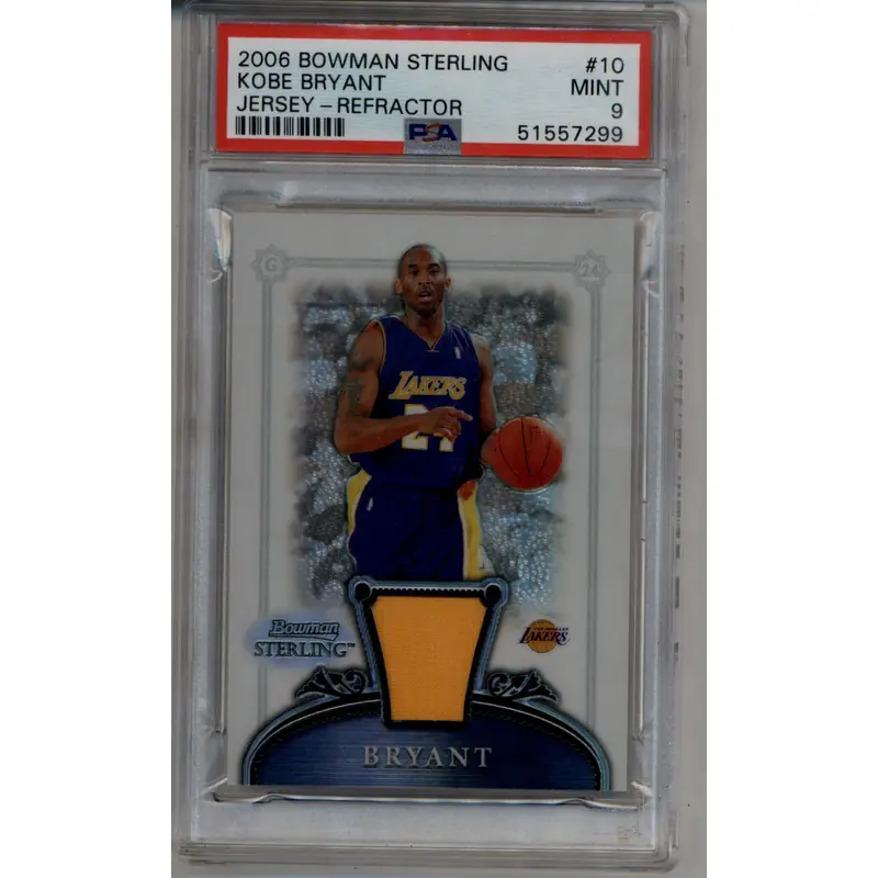 Kobe Bryant 2006-07 Bowman Sterling Jersey Refractor 127/199 PSA 9 Mint