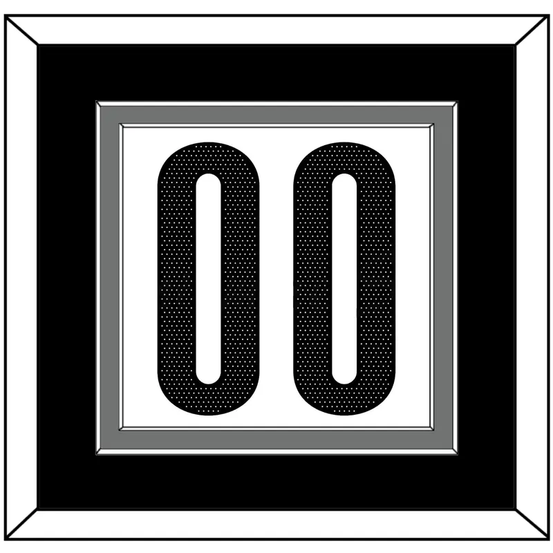 Brooklyn Number - White Association - Double Mat 3