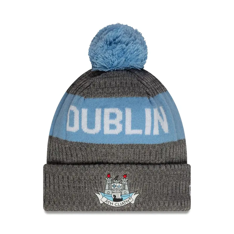 Dublin GAA Grey Bobble Knit Beanie Hat